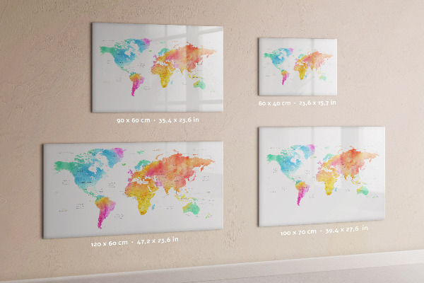 Magnetic dry erase board Memories Map with Personal Photos