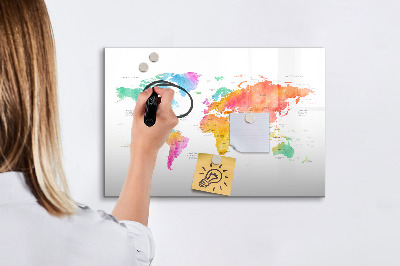 Magnetic dry erase board Memories Map with Personal Photos