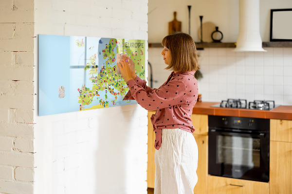 Magnetic dry erase board Interactive map of Europe to mark your travels