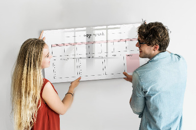 Dry erase board magnetic Weekly planner with space for photos