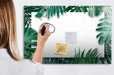 Dry erase board magnetic Green board for photos and notes