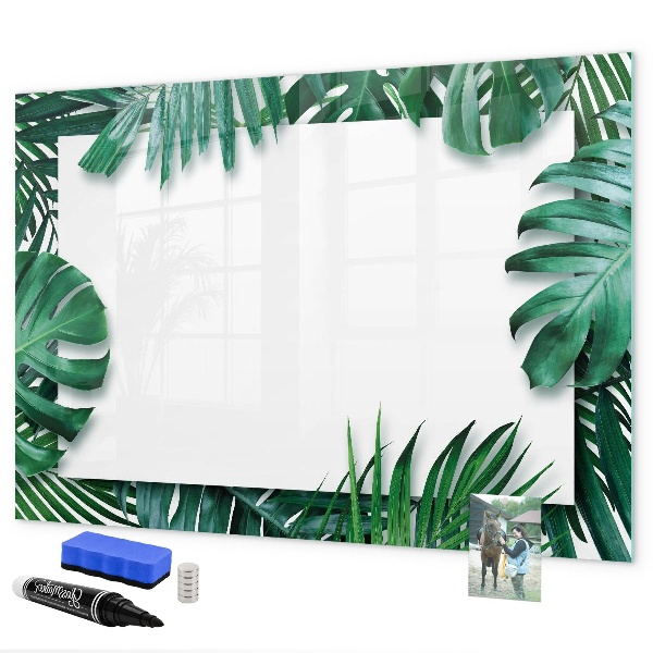 Dry erase board magnetic Green board for photos and notes