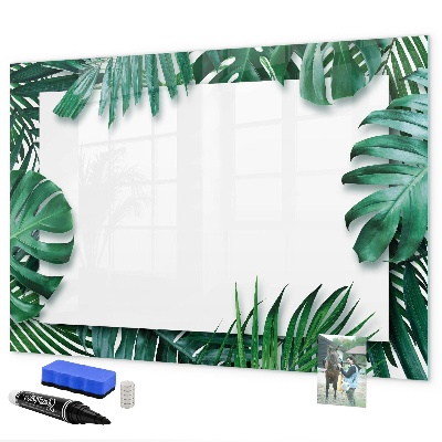 Dry erase board magnetic Green board for photos and notes