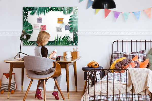 Dry erase board magnetic Green board for photos and notes
