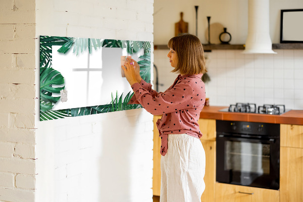 Dry erase board magnetic Green board for photos and notes
