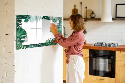 Dry erase board magnetic Green board for photos and notes