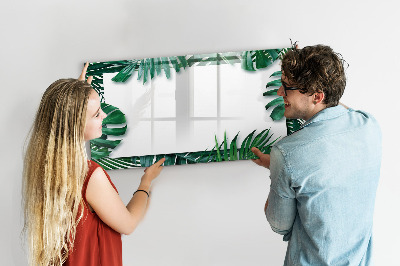Dry erase board magnetic Green board for photos and notes