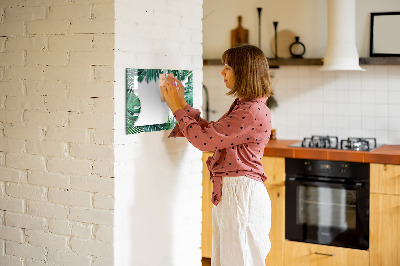 Dry erase board magnetic Green board for photos and notes