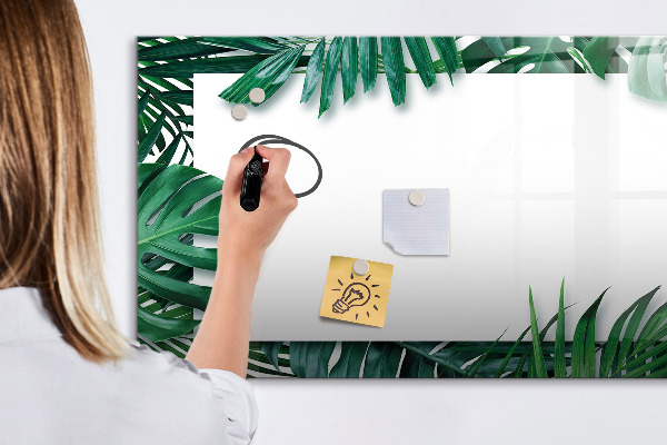 Dry erase board magnetic Green board for photos and notes