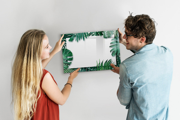 Dry erase board magnetic Green board for photos and notes