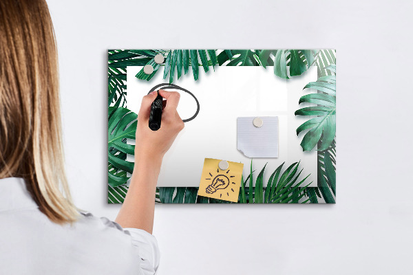 Dry erase board magnetic Green board for photos and notes