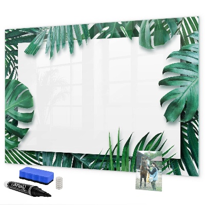Dry erase board magnetic Green board for photos and notes