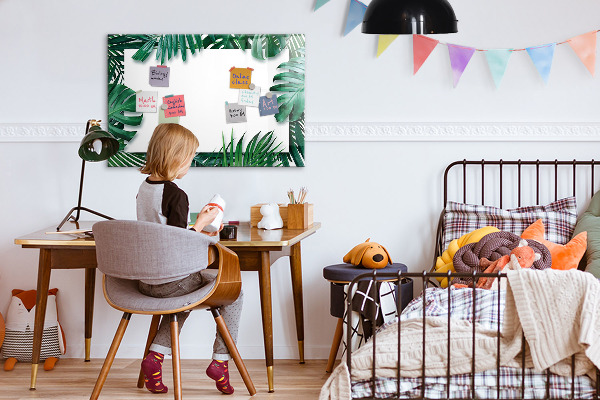Dry erase board magnetic Green board for photos and notes