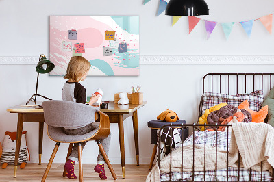 Magnetic dry erase board Creative board for photos and notes