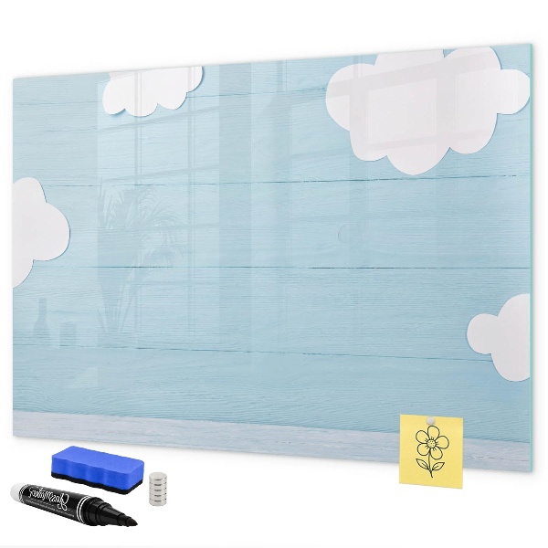 Dry erase board magnetic Fun with clouds and photos