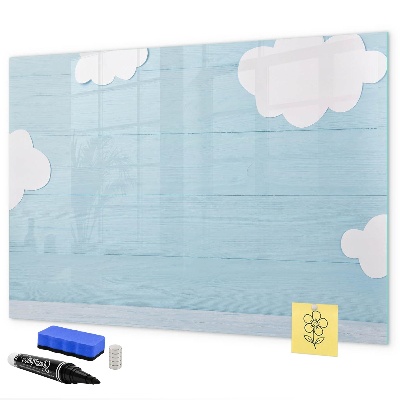 Dry erase board magnetic Fun with clouds and photos