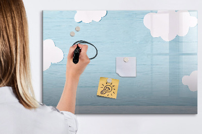 Dry erase board magnetic Fun with clouds and photos