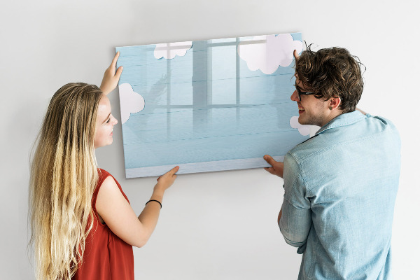 Dry erase board magnetic Fun with clouds and photos
