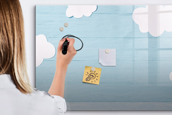 Dry erase board magnetic Fun with clouds and photos