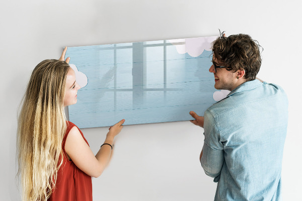 Dry erase board magnetic Fun with clouds and photos