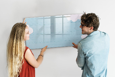 Dry erase board magnetic Fun with clouds and photos