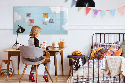 Dry erase board magnetic Fun with clouds and photos