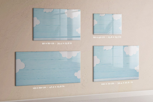 Dry erase board magnetic Fun with clouds and photos