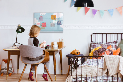 Dry erase board magnetic Fun with clouds and photos