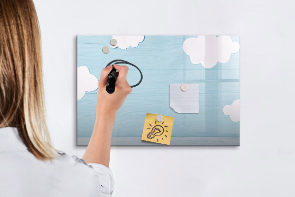 Dry erase board magnetic Fun with clouds and photos