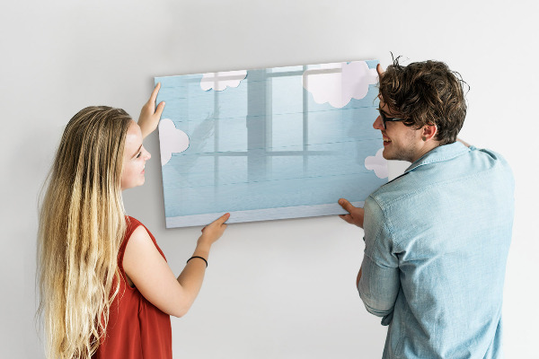Dry erase board magnetic Fun with clouds and photos