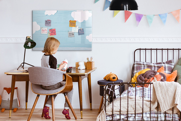 Dry erase board magnetic Fun with clouds and photos