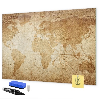 Dry erase board magnetic Map of memories with additional accessories