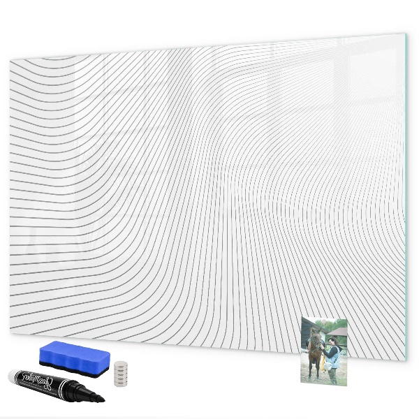 Magnetic dry erase board Modern board for photos and notes