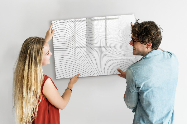 Magnetic dry erase board Modern board for photos and notes