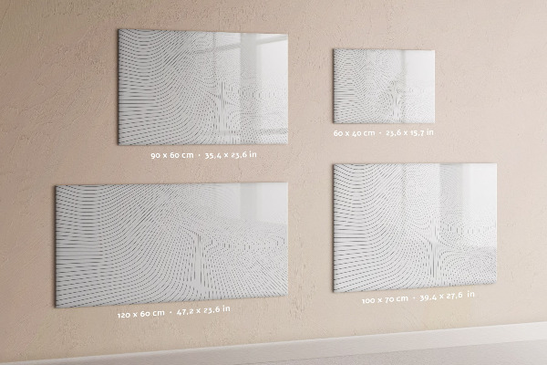 Magnetic dry erase board Modern board for photos and notes