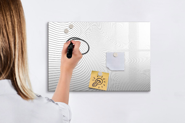 Magnetic dry erase board Modern board for photos and notes
