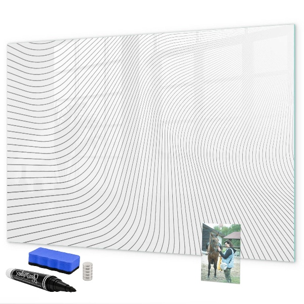 Magnetic dry erase board Modern board for photos and notes