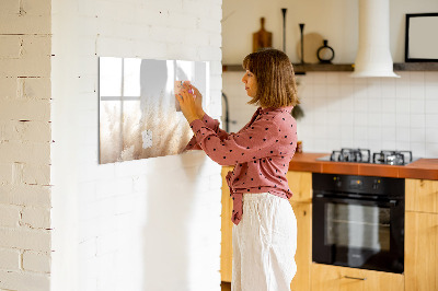 Magnetic dry erase board Modern board for photos and notes