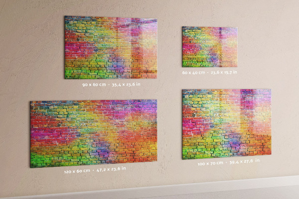 Magnetic dry erase board A colorful wall with space for photos