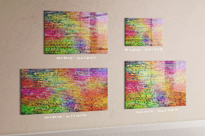 Magnetic dry erase board A colorful wall with space for photos