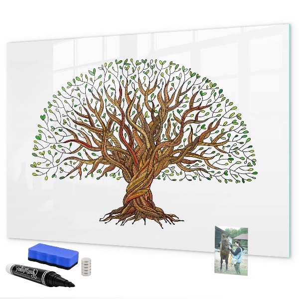Dry erase board magnetic Tree of Memories with Magnets and Marker