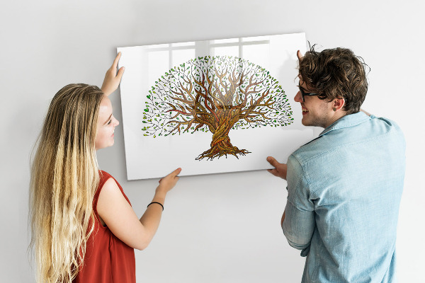 Dry erase board magnetic Tree of Memories with Magnets and Marker