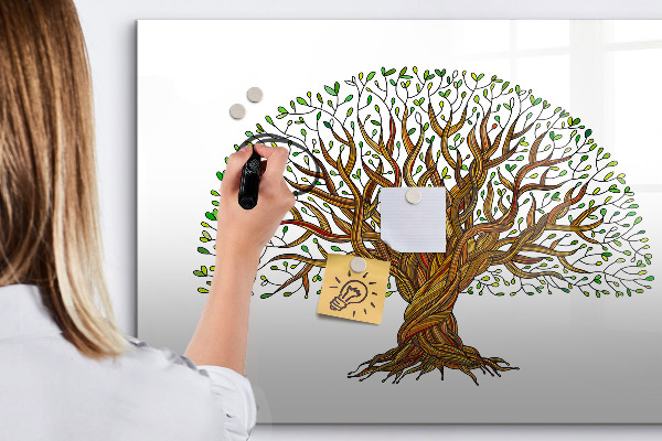 Dry erase board magnetic Tree of Memories with Magnets and Marker