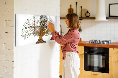 Dry erase board magnetic Tree of Memories with Magnets and Marker