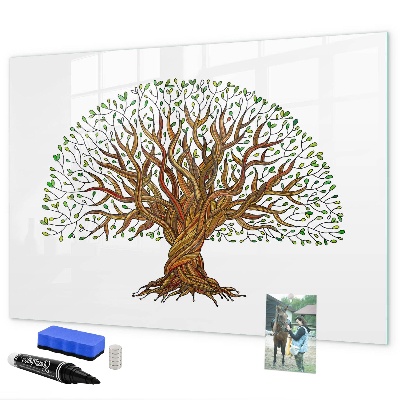 Dry erase board magnetic Tree of Memories with Magnets and Marker