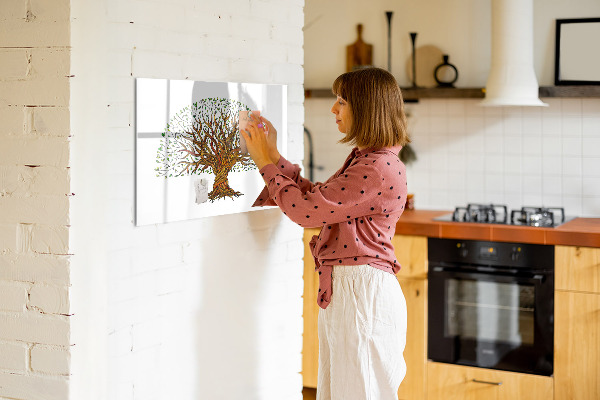 Dry erase board magnetic Tree of Memories with Magnets and Marker