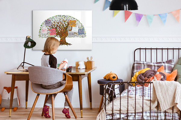 Dry erase board magnetic Tree of Memories with Magnets and Marker