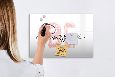 Magnetic dry erase board An inspiring place for memories and photos