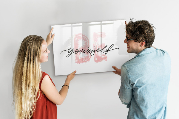 Magnetic dry erase board An inspiring place for memories and photos