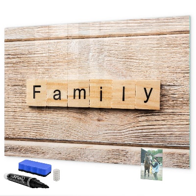 Dry erase board magnetic A set for presenting photos on the wall